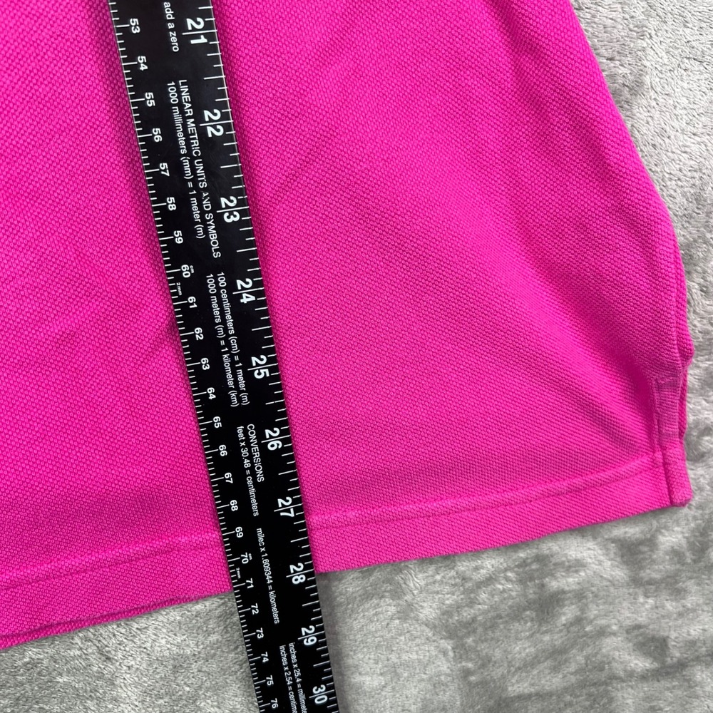 Etro Milano Polo Shirt Mens Large Pink Plaid Contrast Collar Pique Made in Italy - Picture 5 of 10